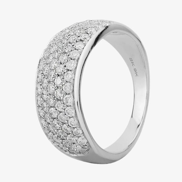 T. H. Baker 9ct White Gold 1.00ct Diamond Pavé Ring TH014656R