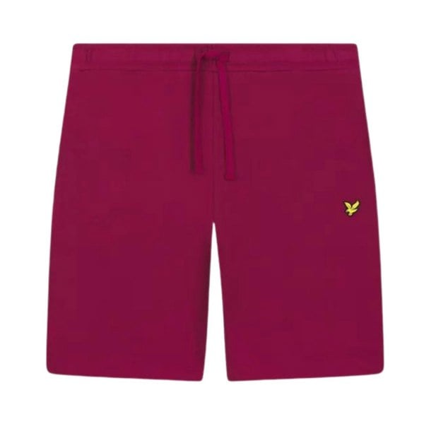 Lyle & Scott Branded Logo Rich Burgundy Sweat Shorts M