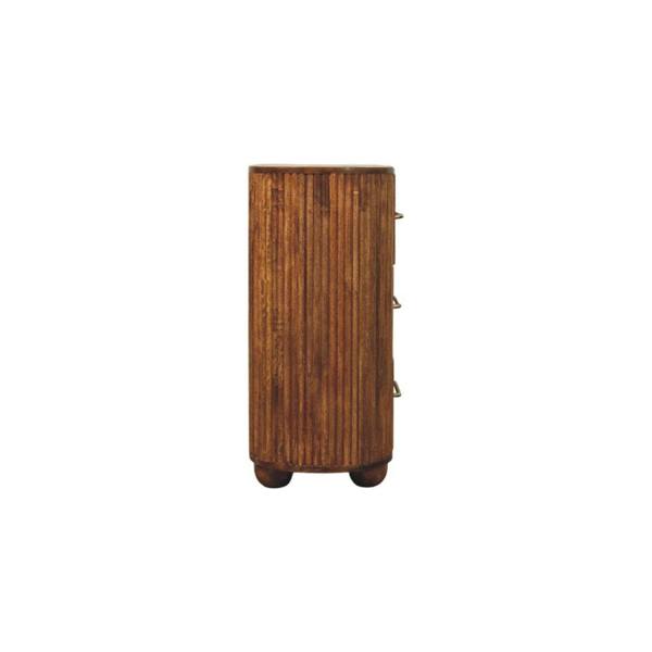Artisan Furniture Solid Wood Ridgefront Chest – Amber Oak, 6 Drawers, Brown