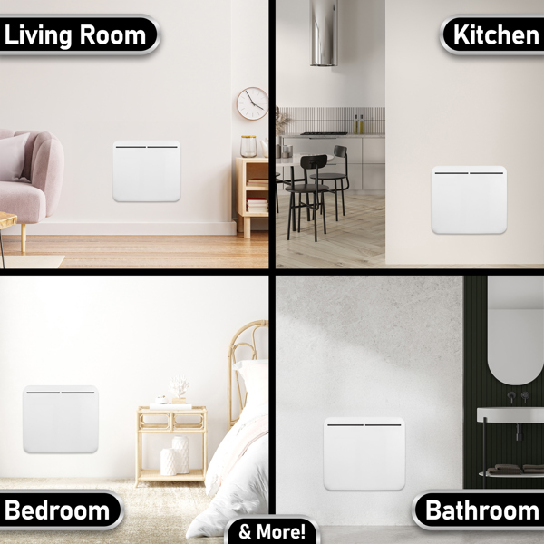 MYLEK Electric Panel Heater - Wall Mounted or Free Standing 1000w