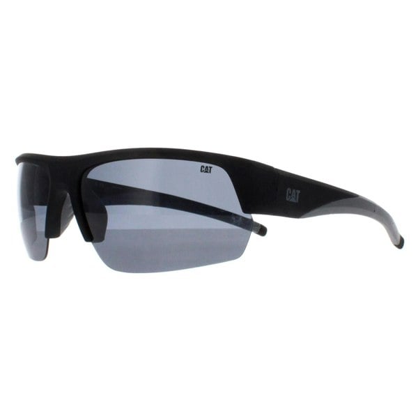 Caterpillar Sunglasses CTS-8022 104P Matte Black Solid Smoke Polarized