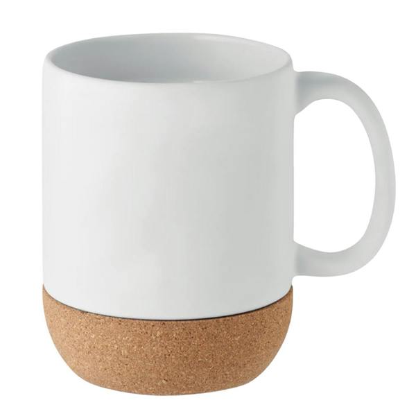 MidOcean Matt Cork Ceramic 300ml Mug - White - 