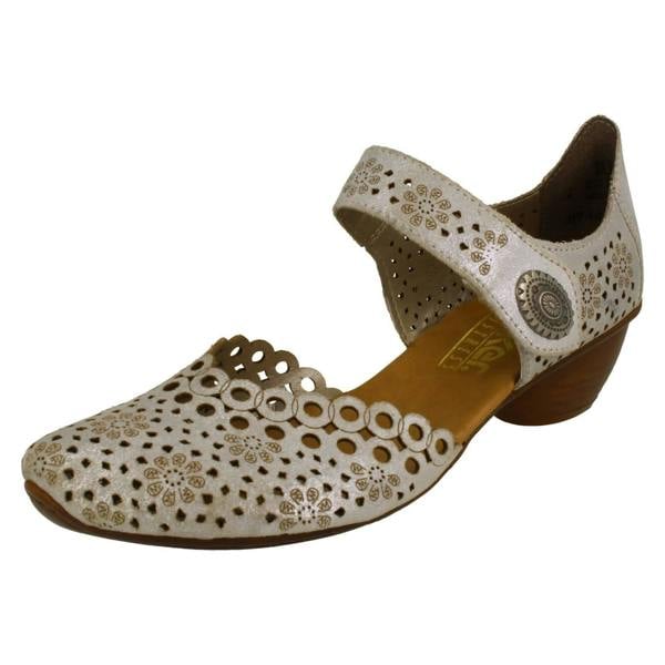 Rieker Ladies Rieker Punched Detailed Summer Shoes 43753