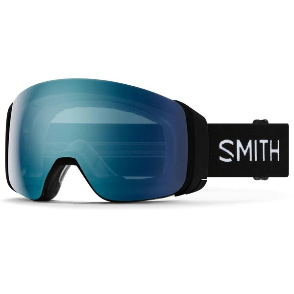 Smith Ski Goggles 4D Mag 0JX 4B Black ChromaPop Everyday Blue Mirror & CP Storm Blue Sensor Mirror