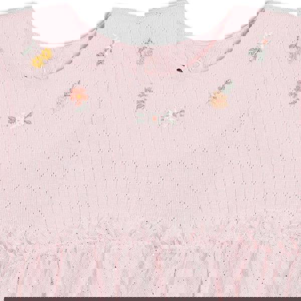 Mini Cuddles Baby Girls Floral Embroidered Dress, Pink