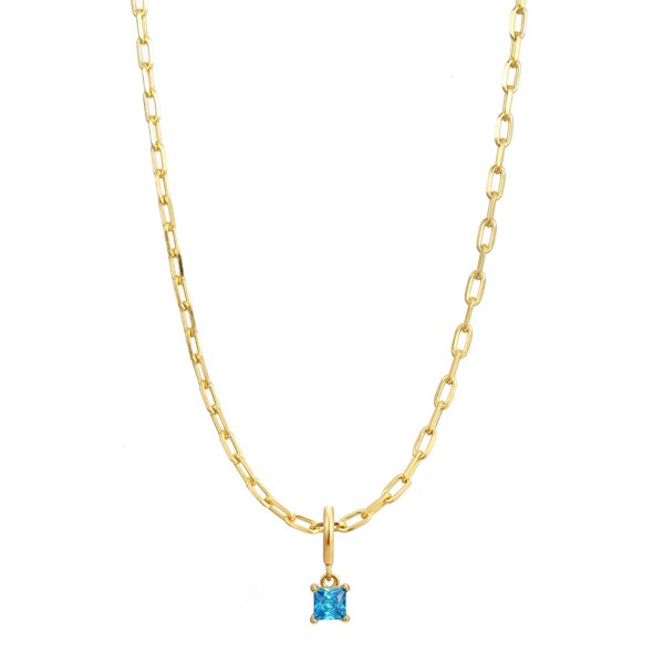 Gold Trip March Birthstone Necklace