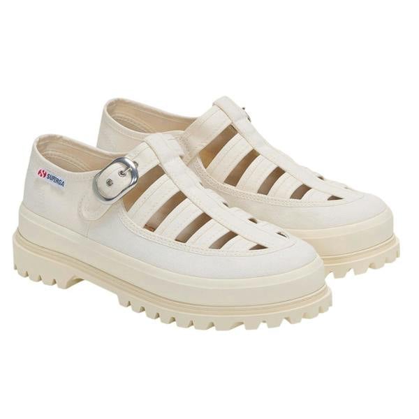 Superga Womens/Ladies 3541 Alpina Gurkha Fisherman Sandals - Off White - 
