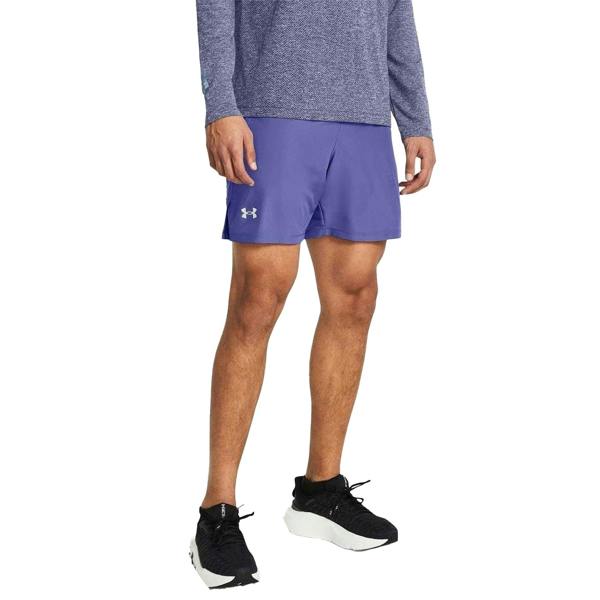 Under Armour Mens Launch 2 in 1 Running Shorts - Purple - 