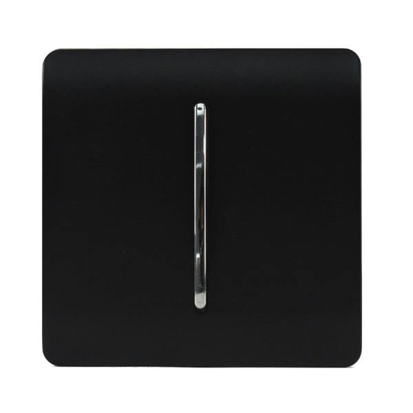 Trendi Switch 1 Gang 1 or 2 way Rocker Light Switch in Matt Black