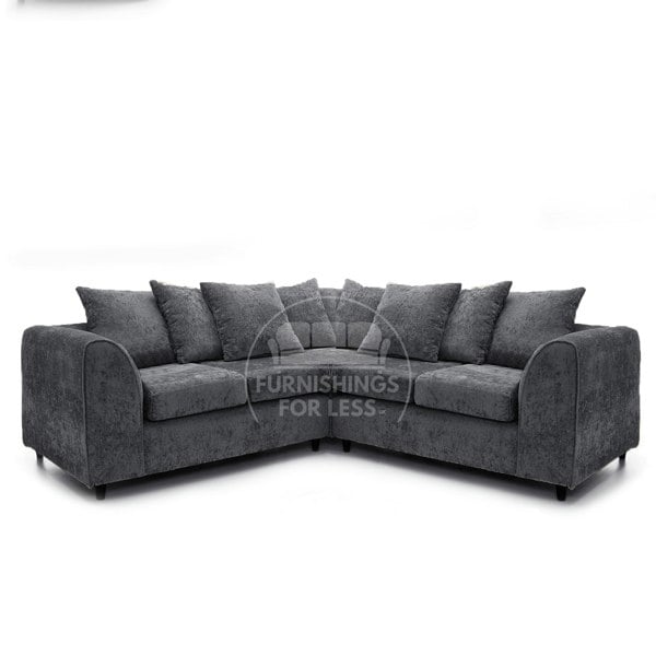 Furnishings For Less Monaco Chenille Fabric 5 Seater Corner Sofa
