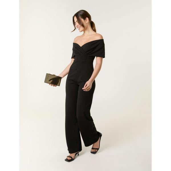 Blue Vanilla Bardot Wrap Jumpsuit