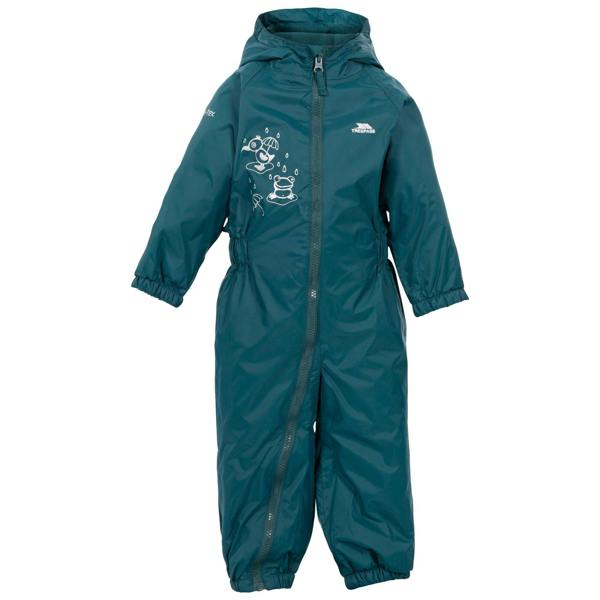 Trespass Baby Unisex Dripdrop Padded Waterproof Rain Suit - Teal - 