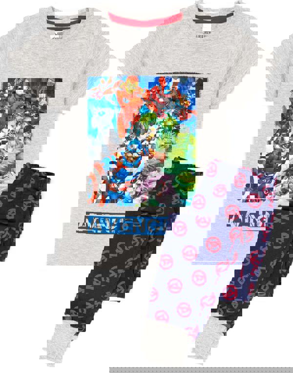 Marvel Boys Grey Avengers Long Sleeve Long Leg Pyjama Set