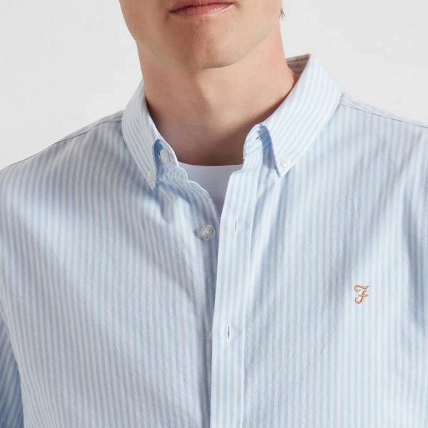 Farah Brewer Striped Oxford Shirt