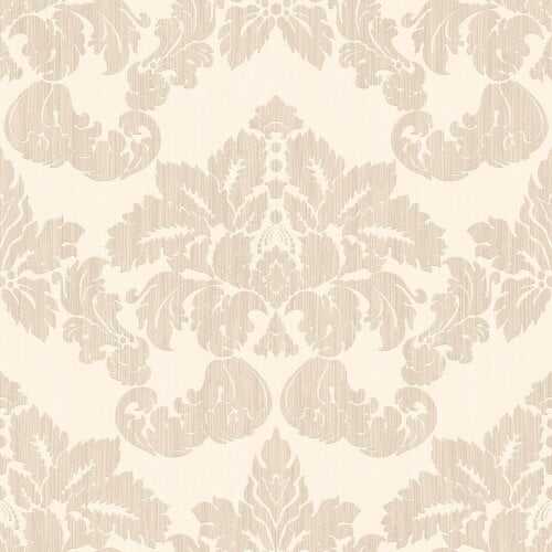 Hoopla Walls Windsor Damask - Natural 10m Wallpaper