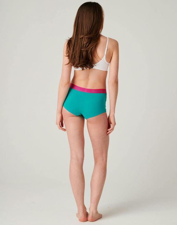 British Boxers Women's Cotton Hipster Boxer Briefs – Seafoam