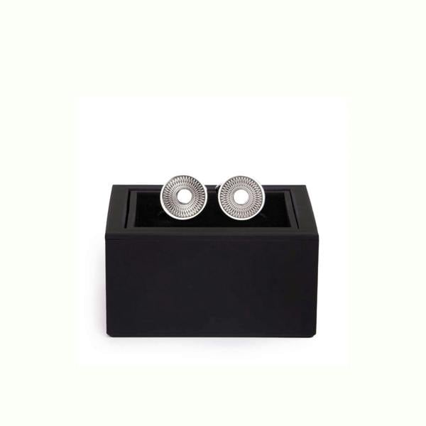 Kennett Freddie Cufflinks – Silver Geometric Aviation - Inspired Design Kennett Great Britain