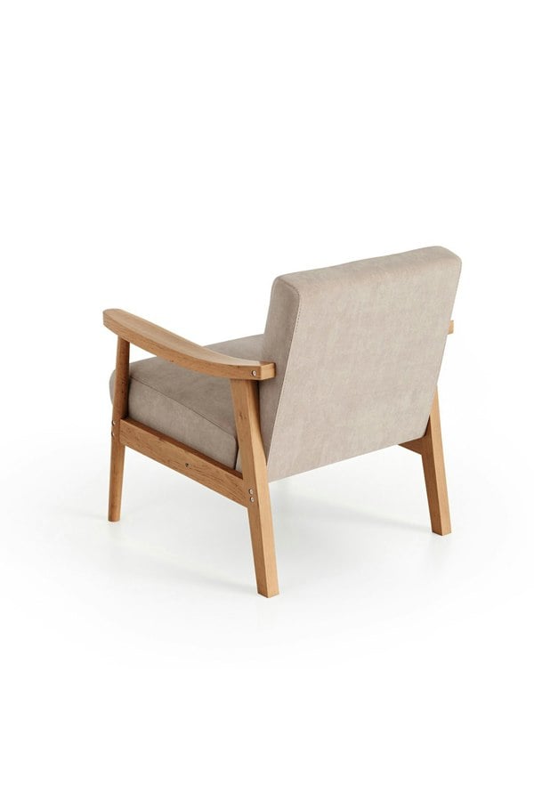 Living and Home Wood Frame Upholstered Armchair
