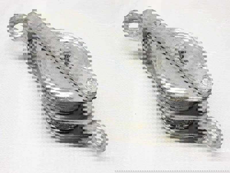 Double Sheave Lifting Pulley Block With Eye 80MM (Galvanised 1 Ton Wire Rope 1000KG)