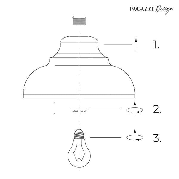 Pagazzi Lighting Maris Matte Grey Easy-Fit Pendant