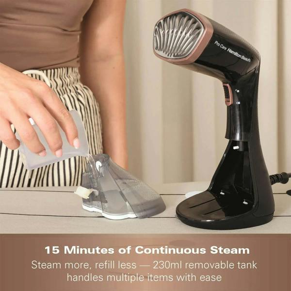 Hamilton Beach ProCare Handheld Garment Steamer - Black & Bronze - Hamilton Beach UK