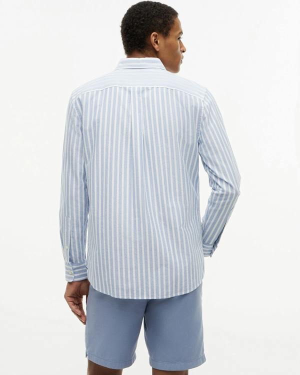 Tommy Hilfiger Heritage Oxford Mens Long Sleeve Striped Shirt - Regal Blue/Stripe