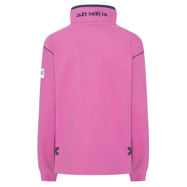 Lazy Jacks LJ3 - Ladies Quarter Zip Sweatshirt - Raspberry