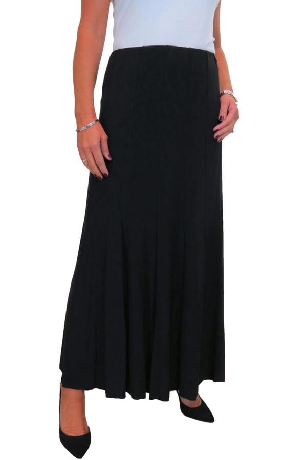 Paulo Due Women's Panelled 38" Elastic Waist Maxi Skirt