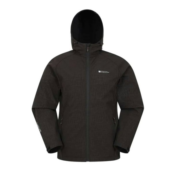 Mountain Warehouse Mens Exodus Showerproof Soft Shell Jacket - Charcoal