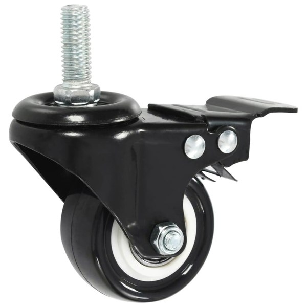 Berkfield 12 pcs Swivel Casters with Brakes 50 mm