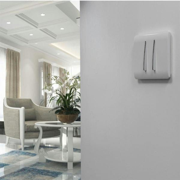 Trendi Switch 2 Gang Rocker Light Switch (1x 1 or 2 way & 1x Intermediate)in Sky Blue