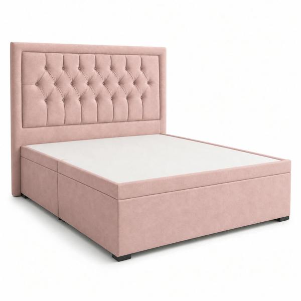 Great British Beds Princess Divan Ottoman Bed - Pink Plush