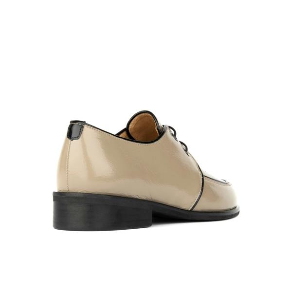 Embassy London Kiss - Grey & Brown - Women's patent leather lace up shoe