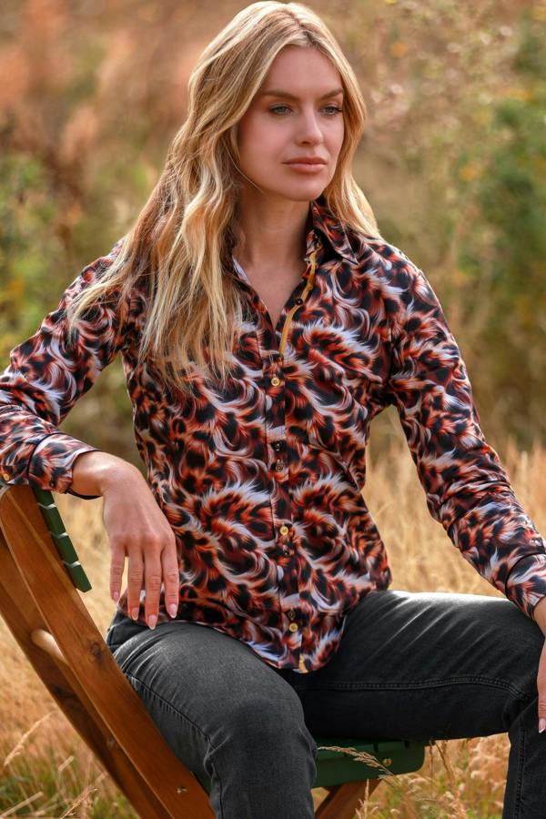 JAGUAR SKIN WOMENS  PRINT SHIRT - Premium Men's Patterned Shirt by Claudio Lugli | Bold Design, Tailored Fit, Best Printed Shirts