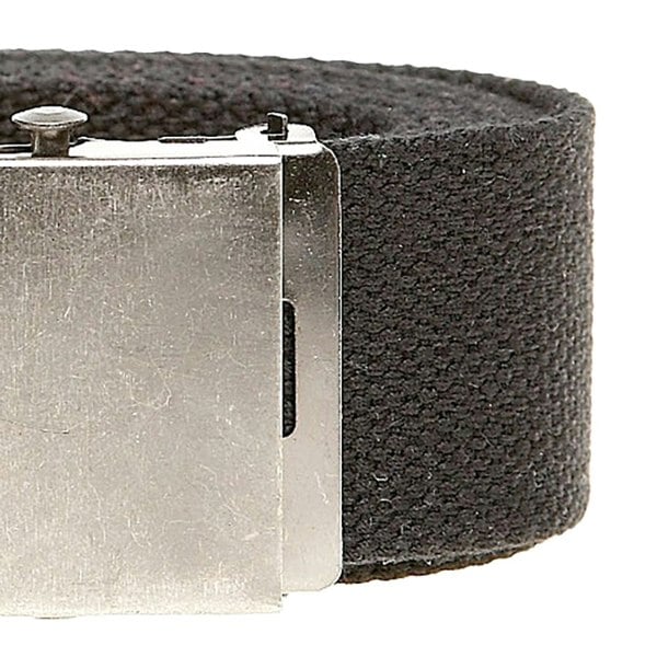 Duke Mens D555 Edward Plain Webbing Belt - Black