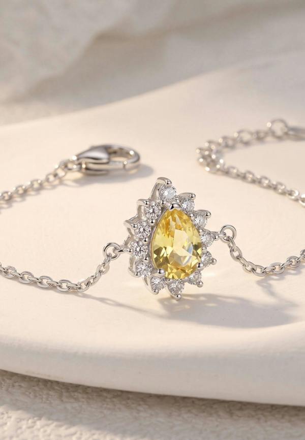 Latelita Phillippa Bracelet Yellow Topaz Silver