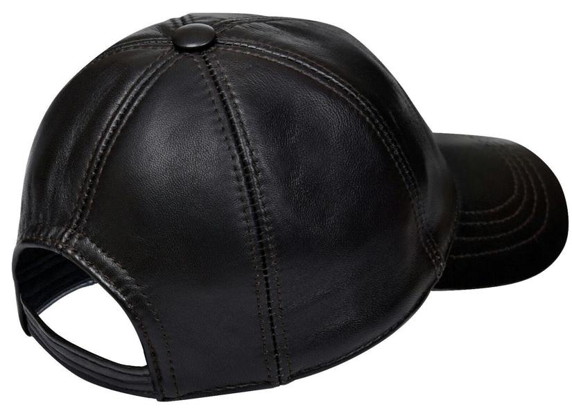 Infinity Leather Mens Womens Real Nappa Leather Adjustable Golf Snapback Plain Baseball Cap Hat
