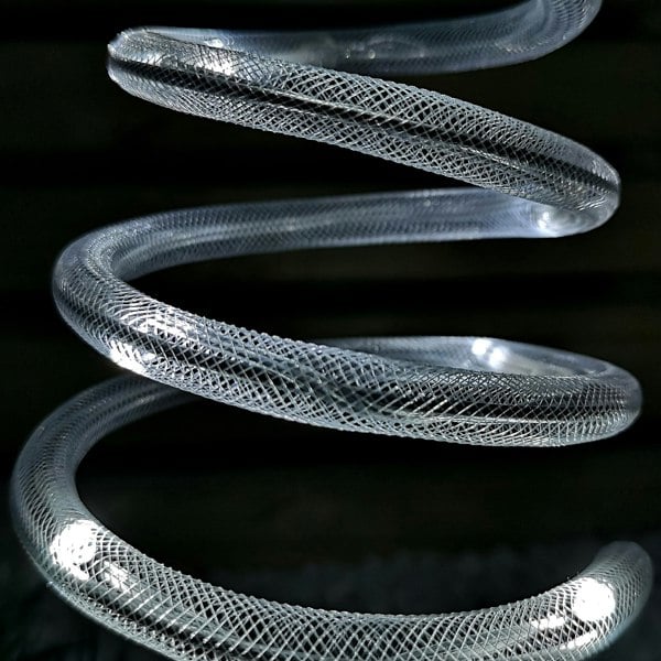 Samuel Alexander Set of 4 Battery Operated LED Cool White Spiral Tree Path Lights Christmas Decoration with Timer