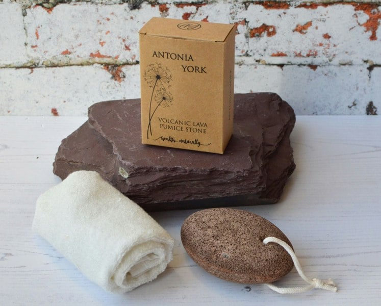 Antonia York Pumice Stone and Bamboo Cloth Natural Pedicure Set