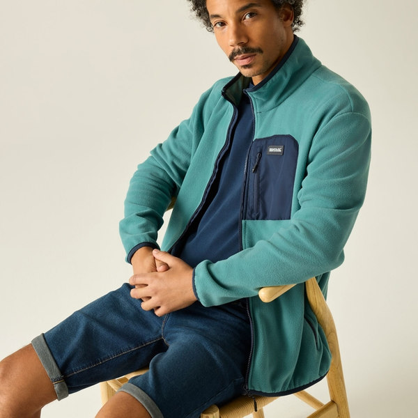 Regatta Mens Frankie Full Zip Fleece Jacket - Arctic/Navy