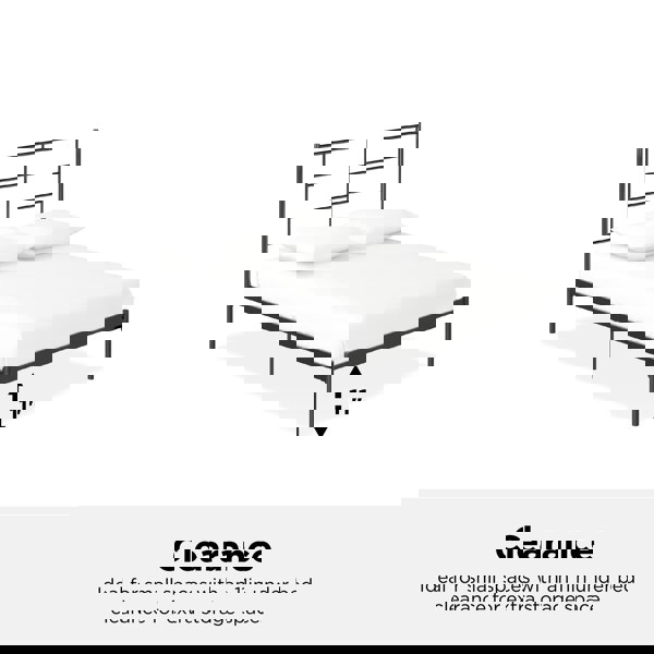 Dorel Home Jensen Metal Bed Black - Double