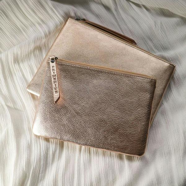 PRIMEHIDE Large Size Leather Zip Pouch