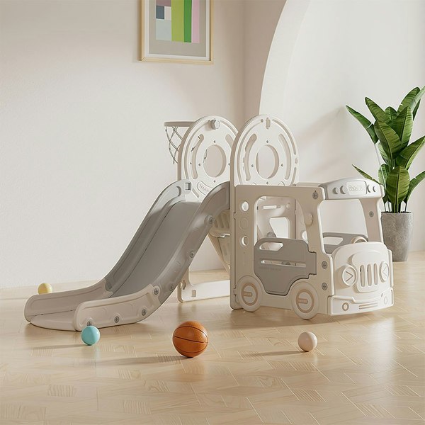 3-in-1 Multifunctional Kids Toddler Swing and Slide Set Climber Playset Activity Centre