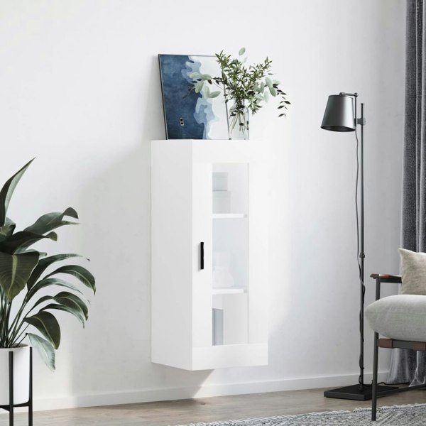 Berkfield Wall Mounted Cabinet White 34.5x34x90 cm
