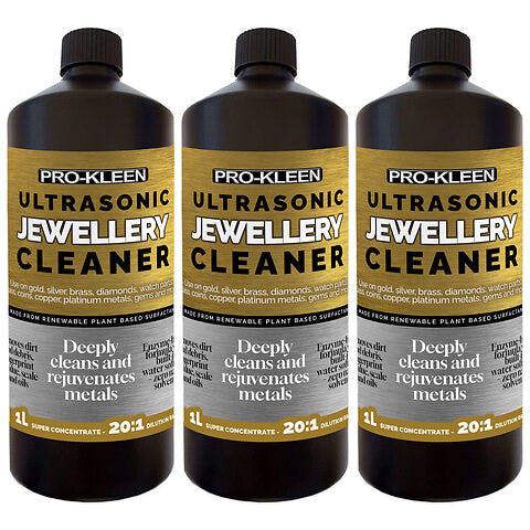ProKleen Pro-Kleen Ultrasonic Jewellery Cleaner Solution 3 Litre Concentrated Fluid For Ultrasonic Machines - Removes Oils, Scale, Dirt