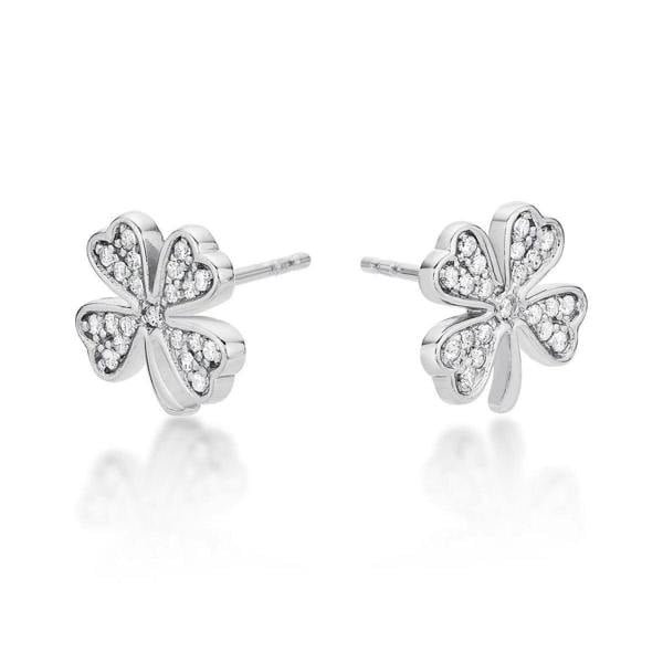 925 Sterling Silver 4 Leaf Clover Stud Earrings for Women - namana.london