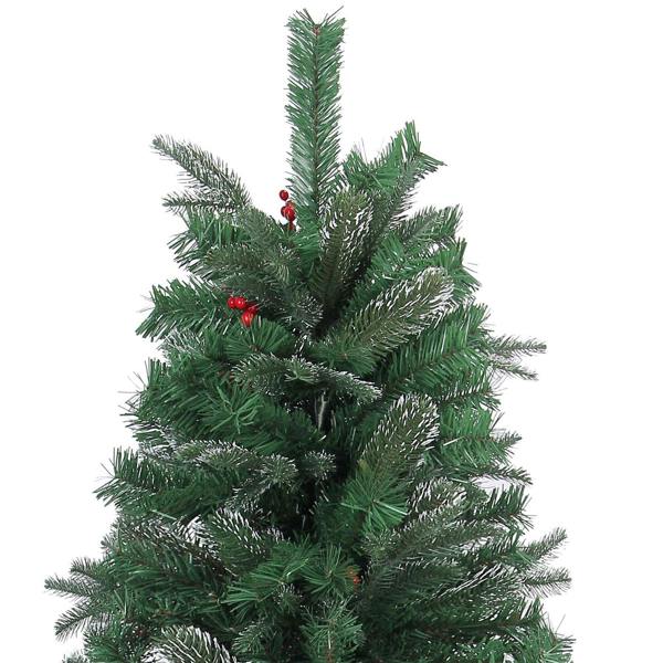 4ft to 6ft Artificial Christmas Trees with Frosted Tips, Red Pine Cones and Berries image 4