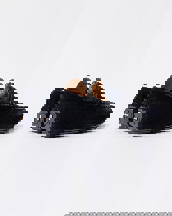 BOSS Orange Noel Mens Suede Driving Moccasins - Dark Blue 401