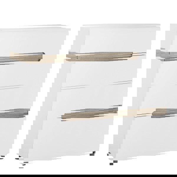 Furniture To Go Chelsea 4 Drawer Chest  in White with Oak Trim