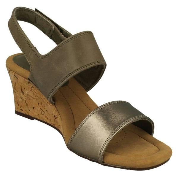 Clarks Ladies Clarks Wedge Heeled Strappy Sandals Kyarra Faye